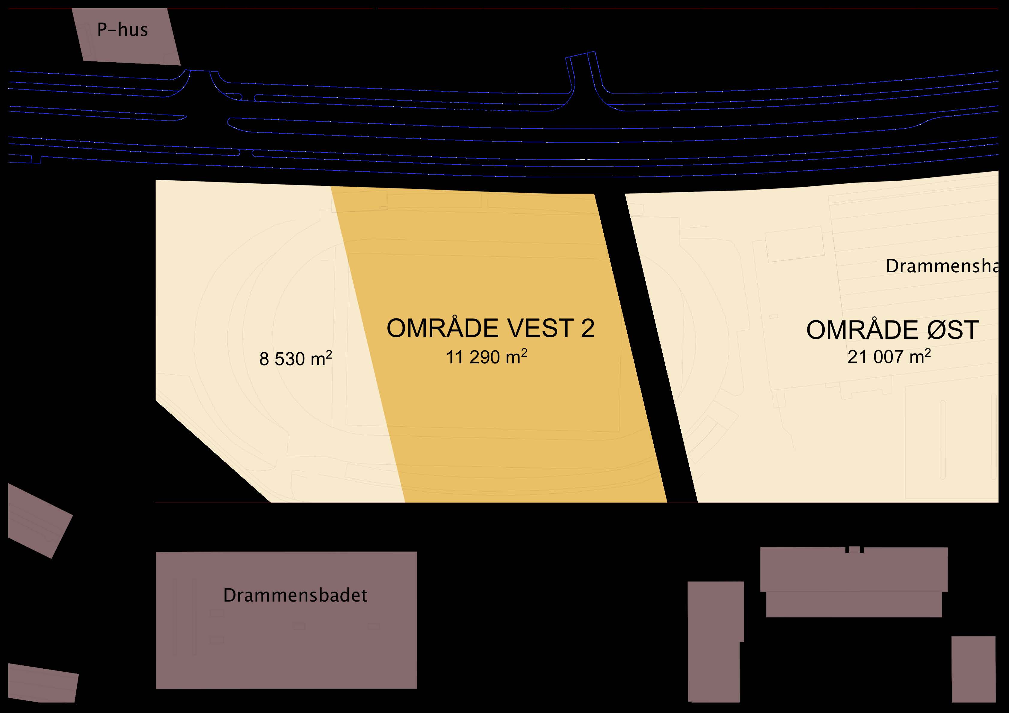 Alternativ Vest 2 Ny multifunksjonshall plassert på sørøstre del av område hvor friidrettstadion ligger i dag.