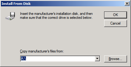 11. Under Installer skriverdriveren klikker du på Har disk. 12. I dialogboksen Installer fra disk klikker du på Bla gjennom. 13.