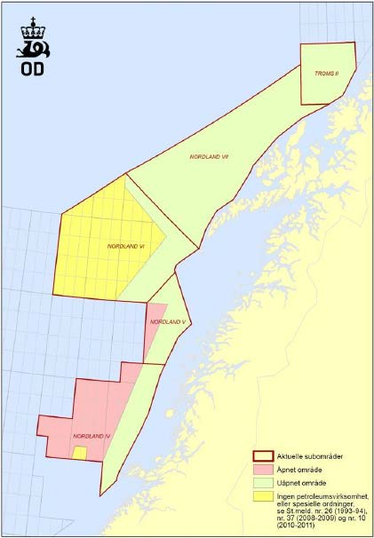 1 INNLEDNING Olje- og Energidepartementet (OED) skal gjennomføre kunnskapsinnhenting (KI) om virkninger av petroleumsvirksomhet i uåpnede deler av Nordland IV, V, VI, VII og Troms II (det nordøstlige