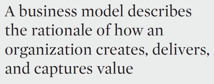 Hva er en forretningsmodell? A business model is the conceptual structure supporting the viability of a business, including its purpose, its goals and its ongoing plans for achieving them.