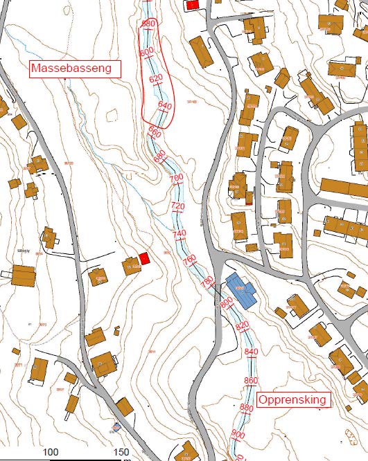 Bjurstrømveien 11 Etter flommen ble arealer ved Bjurstrømveien 11 utsatt for store flomskader.