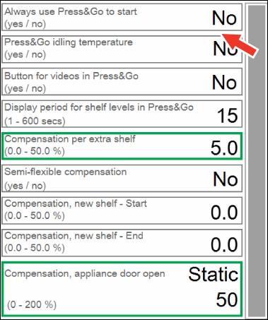 11 Foreta innstillinger i easytouch 11.10 Foreta innstillinger for Press&Go Foreta generelle innstillinger 1. Velg f.eks. knappen 'Innstillinger' på 'Hovedsiden'. 2.