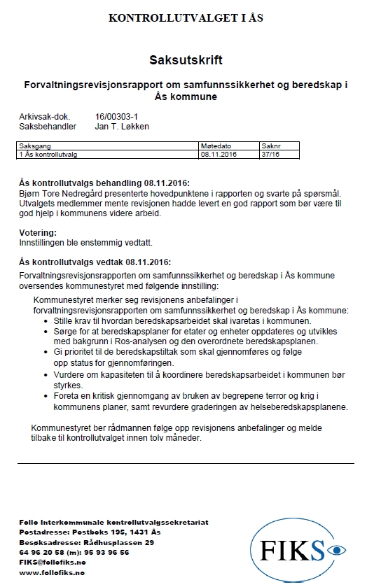 Ås kommune Vår ref.