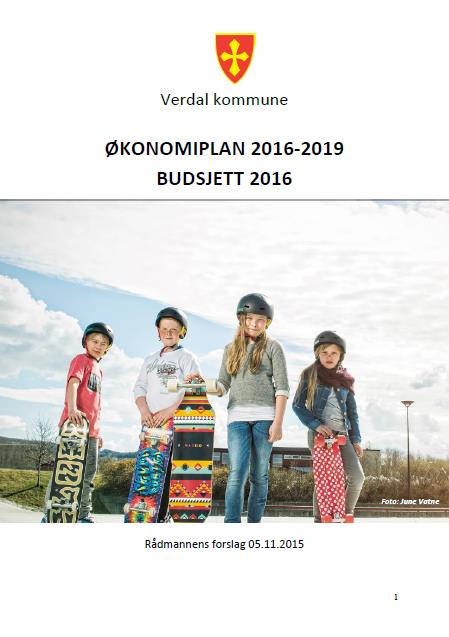 Økonomiplan 2016 2019 Budsjett 2016