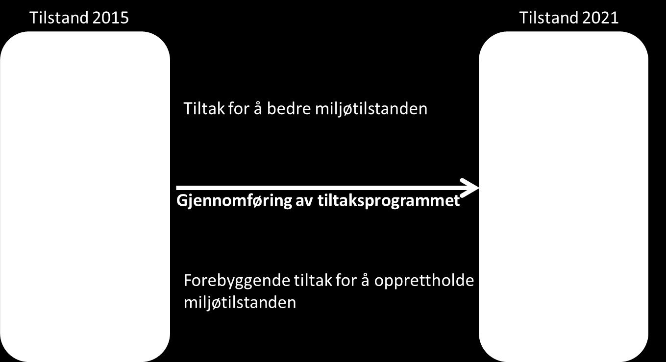 3.3 Risiko for ikkje å oppnå miljømål Risiko for ikkje å nå standard miljøtilstand altså god miljøtilstand innan 2021 vert forklart under og illustrert i fig. xx. A.