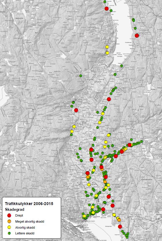 Trafikksikkerhetssituasjonen Lier kommune ligger mellom Asker og Drammen og har E18 fra Akershus grense til Drammen. Rv 23 går fra Kjellstad til Røyken grense ved Lahell.