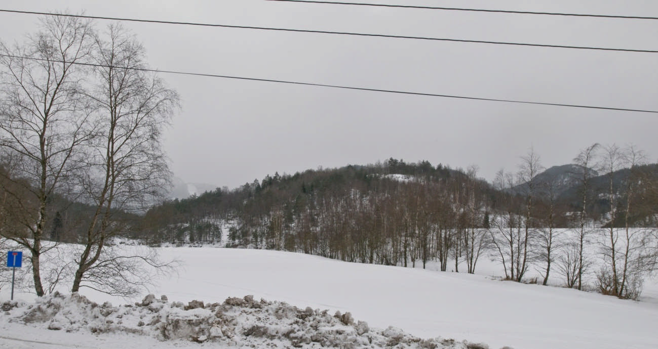 Ved Ousdal går dagens ledning nær bebyggelse og preger bygda. Ny ledning her vil kunne øke den visuelle påvirkningen noe.