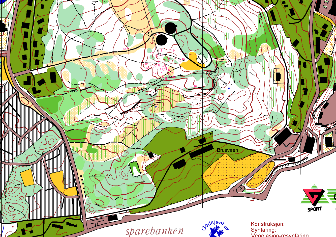 Testpunktene i skog -