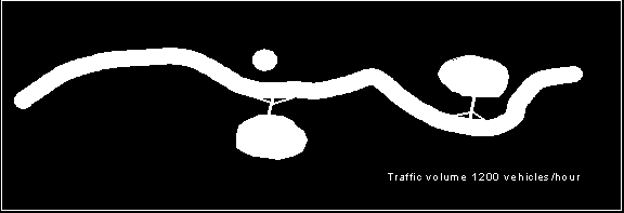 Eksisterende to-felts veg av brukbar standard, men med høy trafikkbelastning;