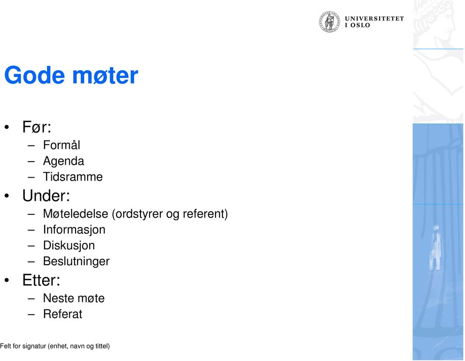 (ordstyrer og referent) Informasjon