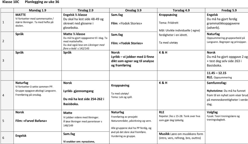 MATTE Vi fortsetter med sammensatte / større likninger. Ta med hefte på skolen. Matte ½ klasse Du må ha gjort oppgavene til i dag. Ta med mattehefte.