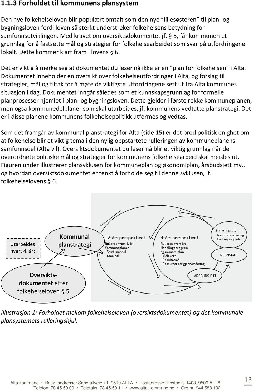 Dette kommer klart fram i lovens 6. Det er viktig å merke seg at dokumentet du leser nå ikke er en plan for folkehelsen i Alta.