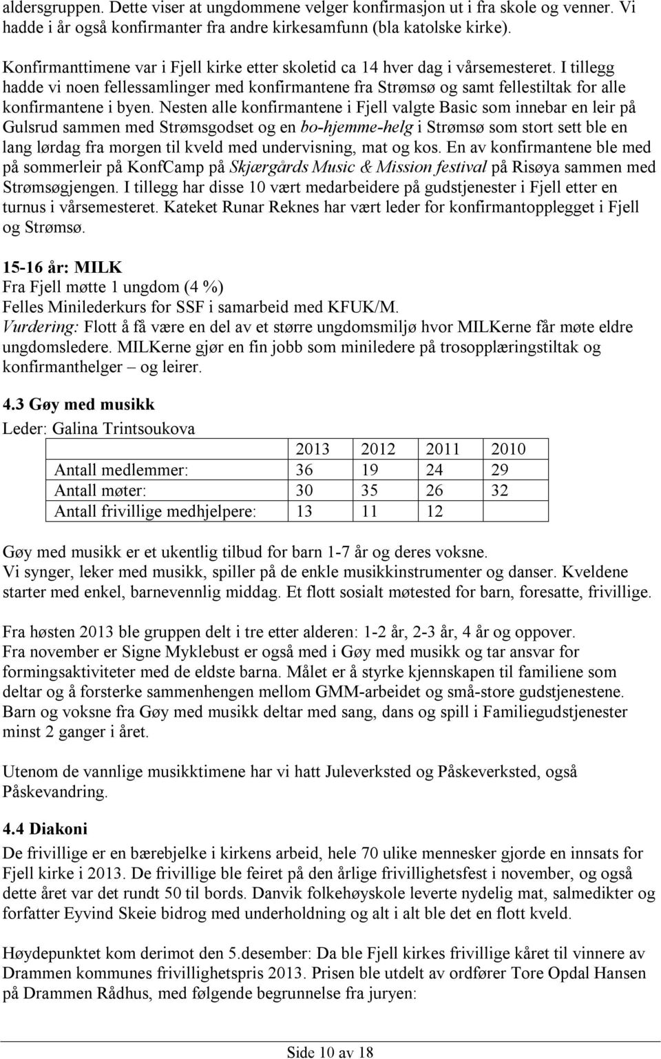 I tillegg hadde vi noen fellessamlinger med konfirmantene fra Strømsø og samt fellestiltak for alle konfirmantene i byen.