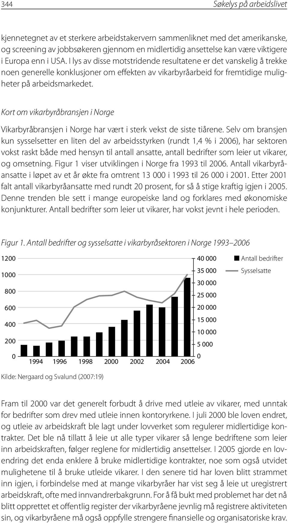 Kort om vikarbyråbransjen i Norge Vikarbyråbransjen i Norge har vært i sterk vekst de siste tiårene.