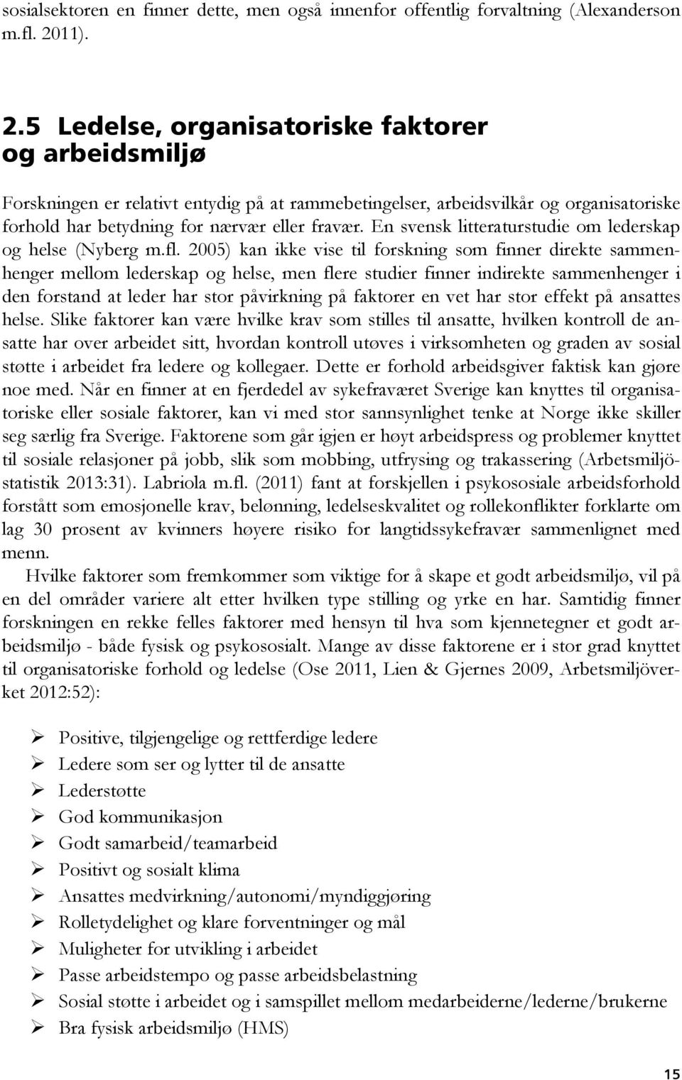 En svensk litteraturstudie om lederskap og helse (Nyberg m.fl.