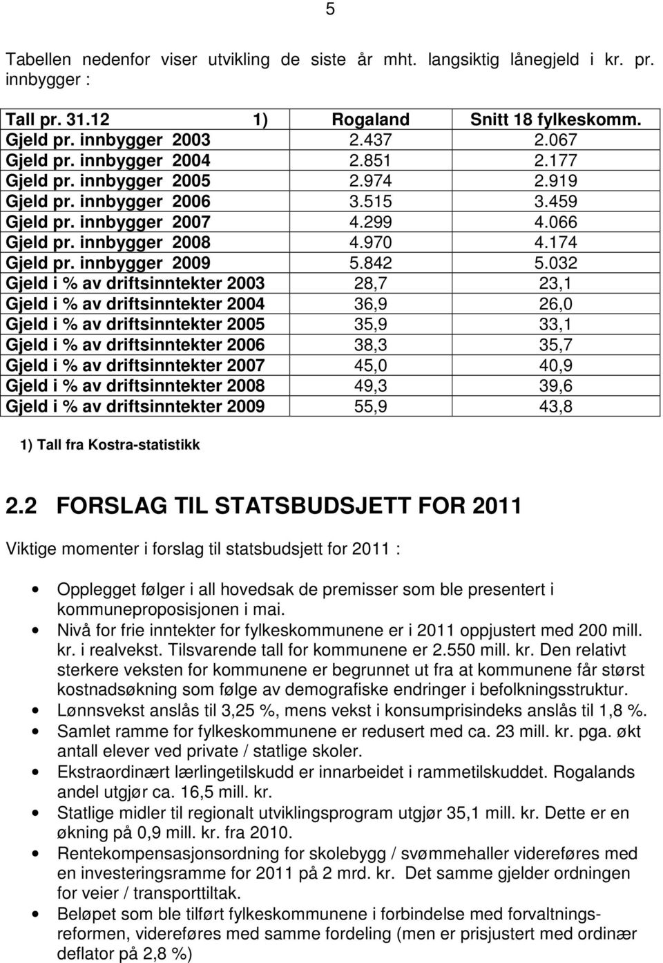 innbygger 2009 5.842 5.