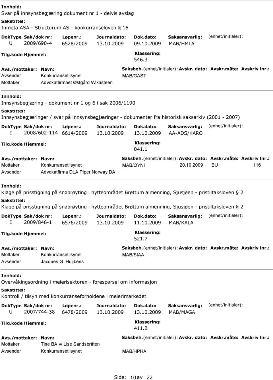 (2001-2007) 2008/602-114 6614/2009 AA-ADS/KARO 041.1 MAB/OYN 20.10.