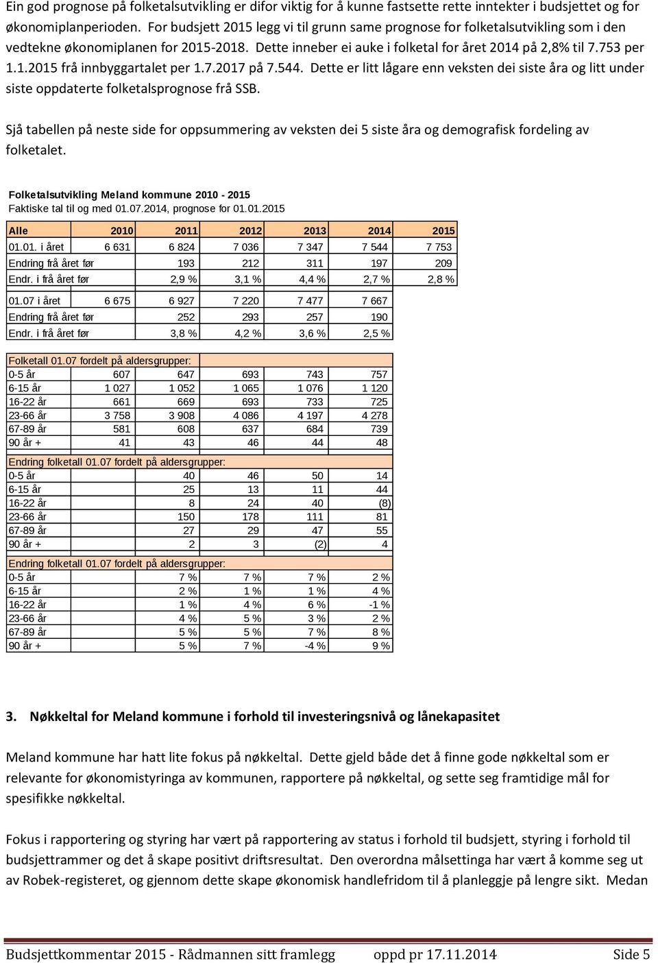 7.2017 på 7.544. Dette er litt lågare enn veksten dei siste åra og litt under siste oppdaterte folketalsprognose frå SSB.