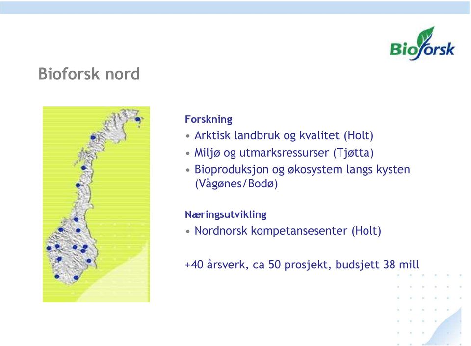 langs kysten (Vågønes/Bodø) Næringsutvikling Nordnorsk