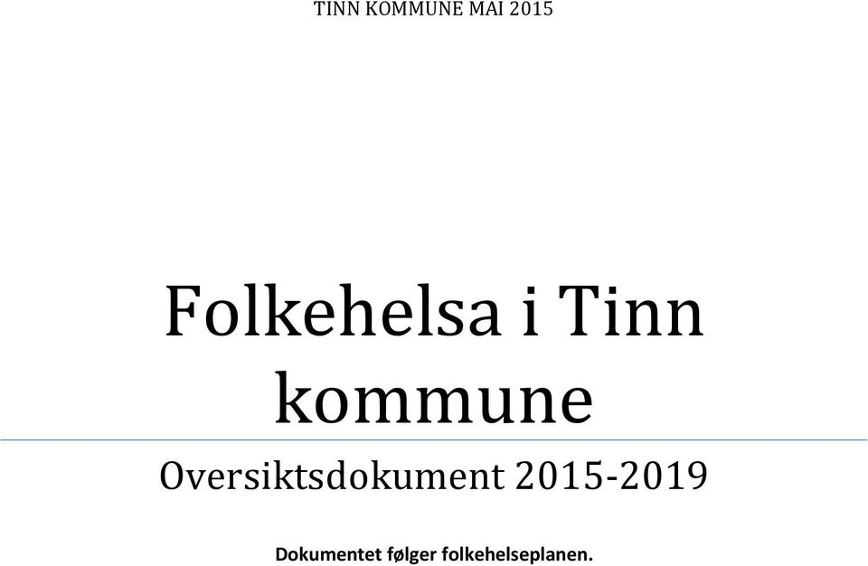 Oversiktsdokument 2015-2019