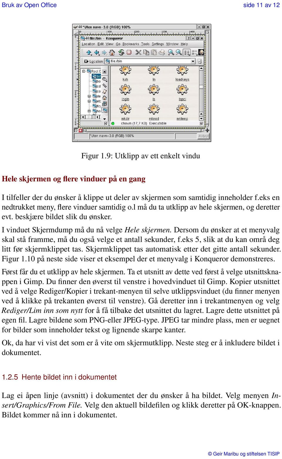 Dersom du ønsker at et menyvalg skal stå framme, må du også velge et antall sekunder, f.eks 5, slik at du kan områ deg litt før skjermklippet tas.