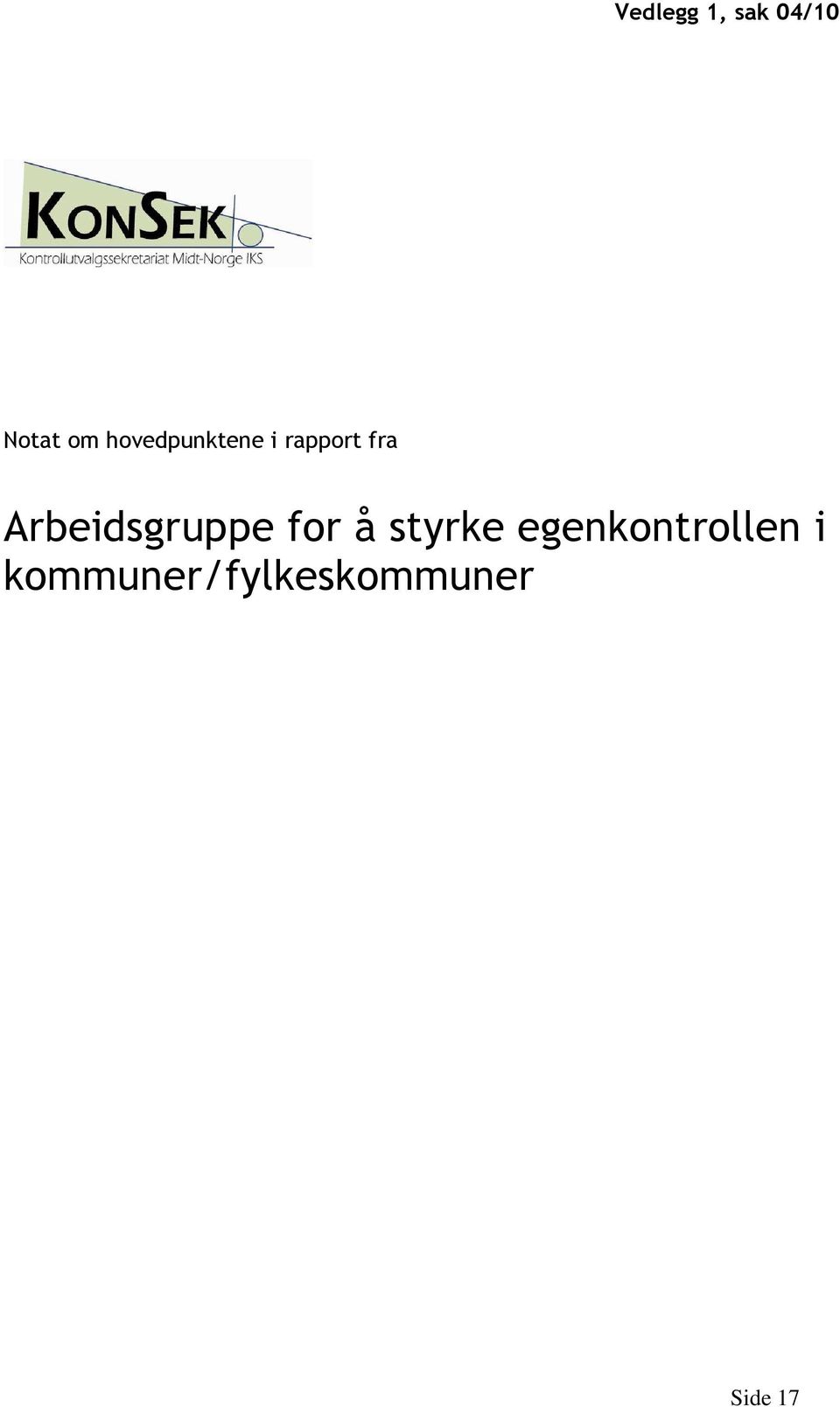 Arbeidsgruppe for å styrke