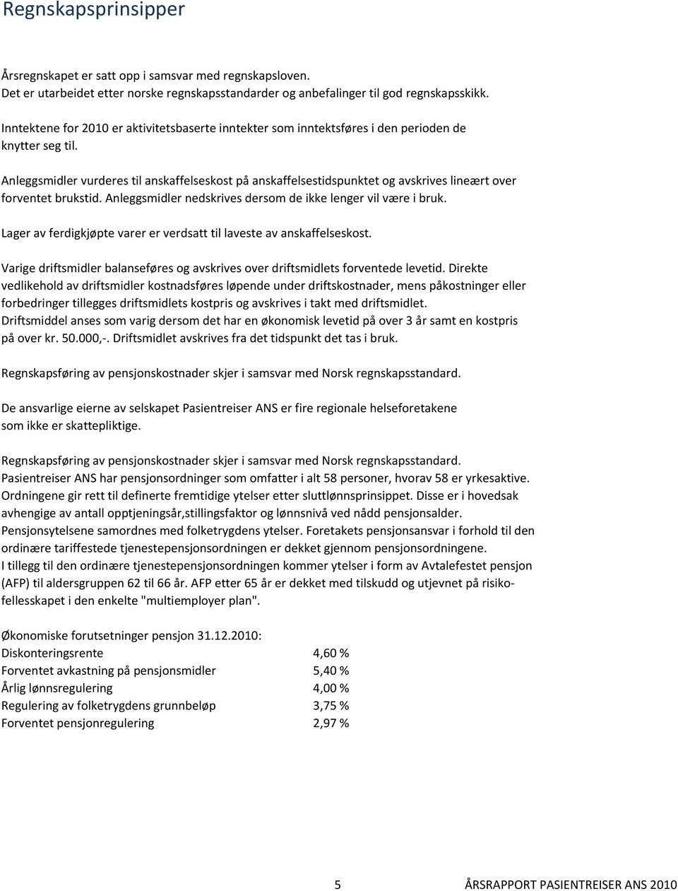 Anleggsmidler vurderes til anskaffelseskost på anskaffelsestidspunktet og avskrives lineært over forventet brukstid. Anleggsmidler nedskrives dersom de ikke lenger vil være i bruk.