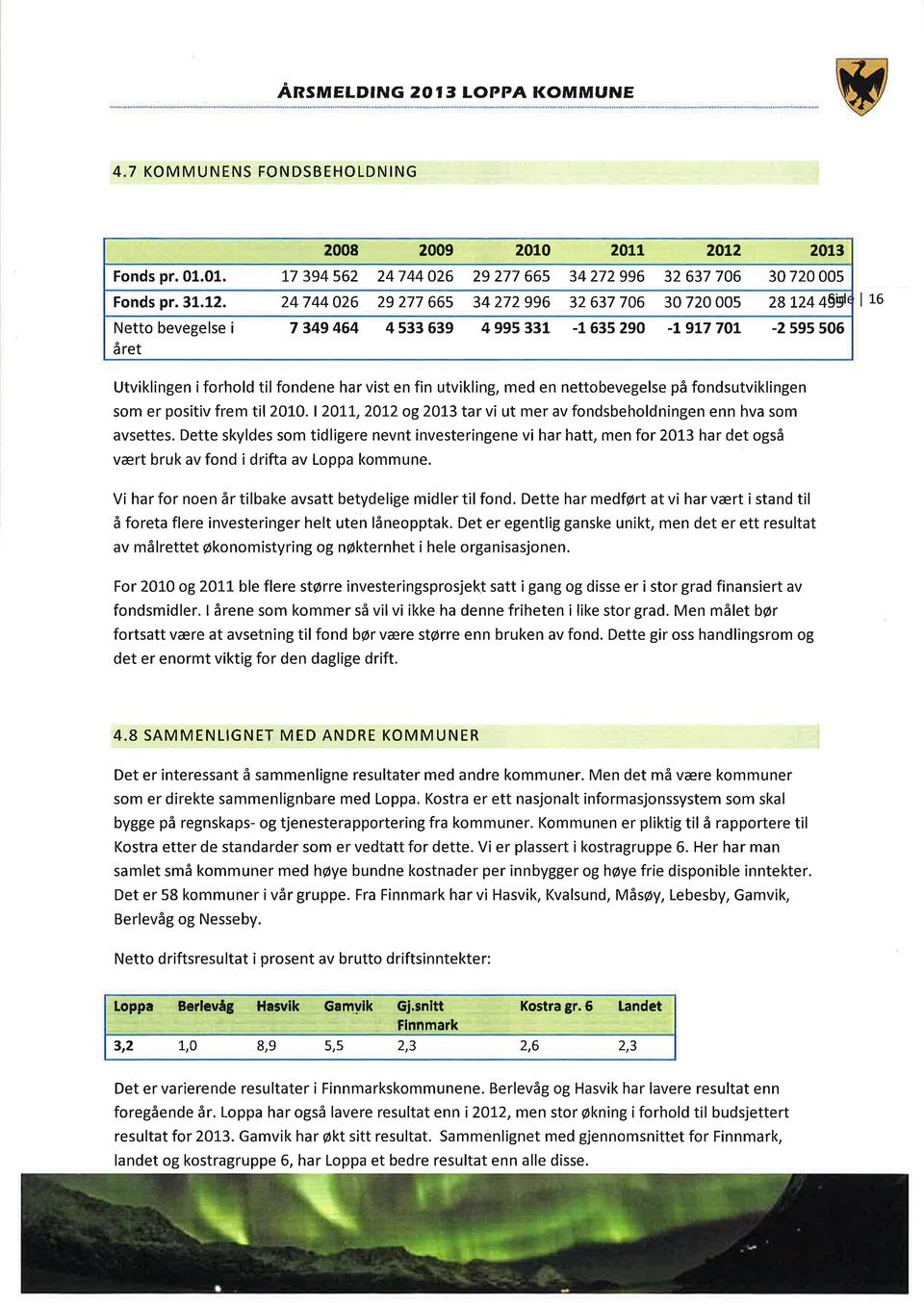 en nettobevegelse på fondsutviklingen som er positiv frem til 21-. I 2'J.I,212 og21-3 tar vi ut mer av fondsbeholdningen enn hva som avsettes.