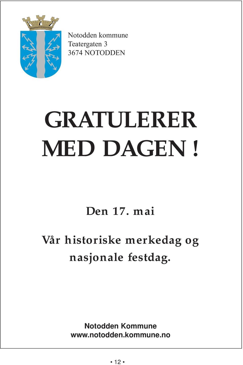 mai Vår historiske merkedag og nasjonale