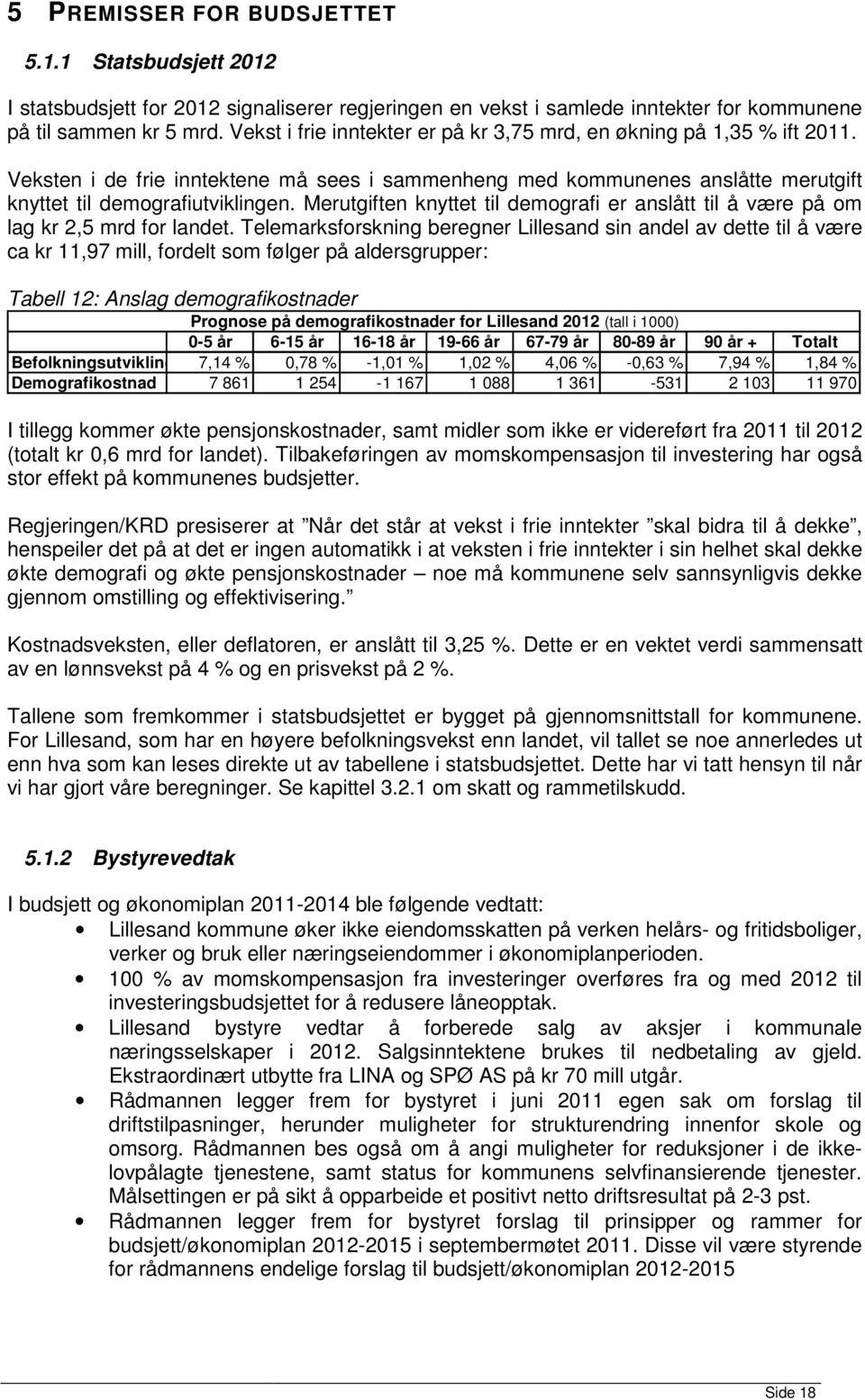 Merutgiften knyttet til demografi er anslått til å være på om lag kr 2,5 mrd for landet.