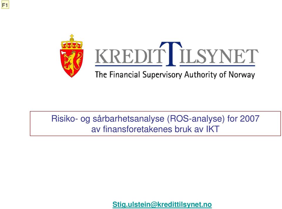 (ROS-analyse) for 2007 av