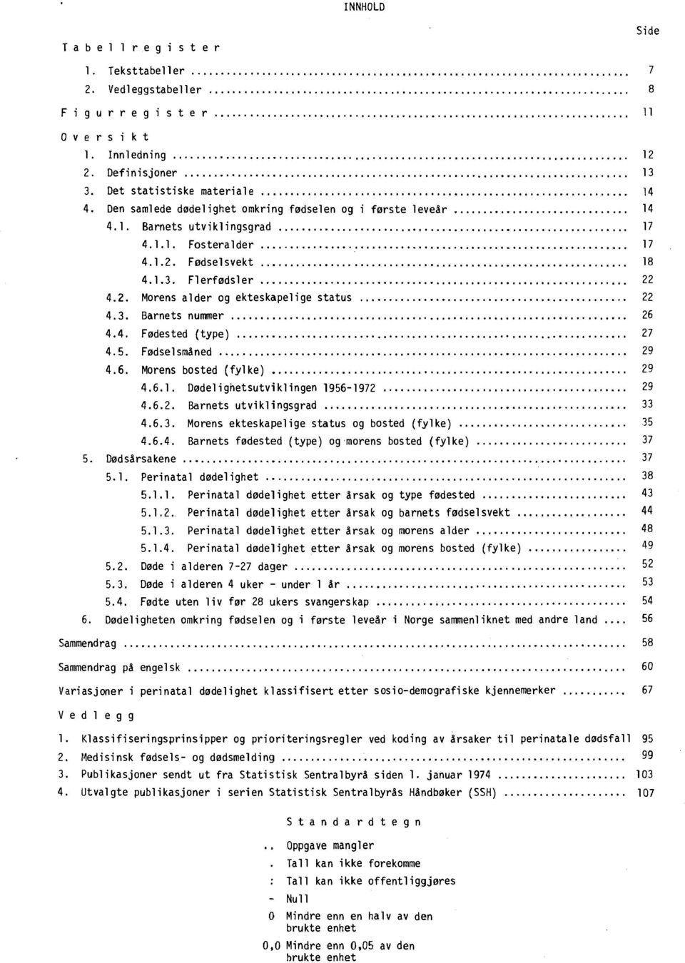 3. Barnets nummer 26 4.4. Fødested (type) 27 4.5. Fødselsmåned 29 4.6. Morens bosted (fylke) 29 4.6.1. Dødelighetsutviklingen 1956-1972 29 4.6.2. Barnets utviklingsgrad 33 4.6.3. Morens ekteskapelige status og bosted (fylke) 35 4.