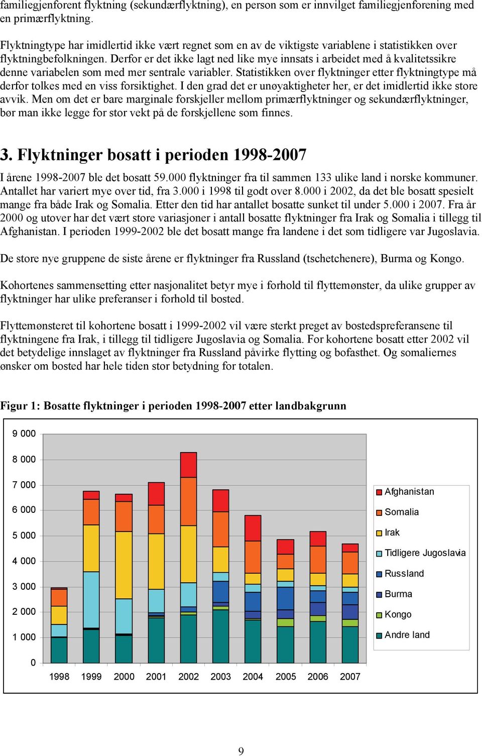 Derfor er det ikke lagt ned like mye innsats i arbeidet med å kvalitetssikre denne variabelen som med mer sentrale variabler.