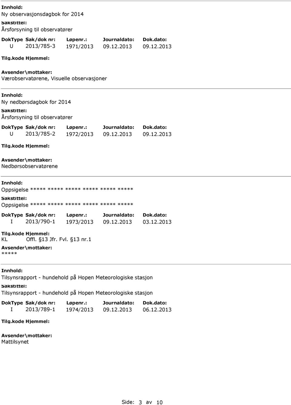 ***** ***** ***** ***** ***** ***** KL 2013/790-1 1973/2013 Offl. 13 Jfr. Fvl. 13 nr.1 ***** 03.12.