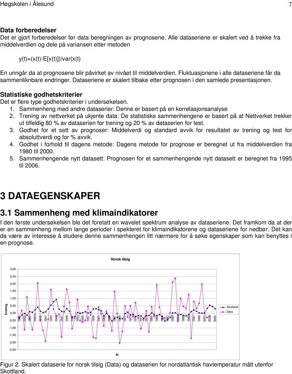 Fluktuasjonene i alle dataseriene får da sammenliknbare endringer. seriene er skalert tilbake etter prognosen i den samlede presentasjonen.