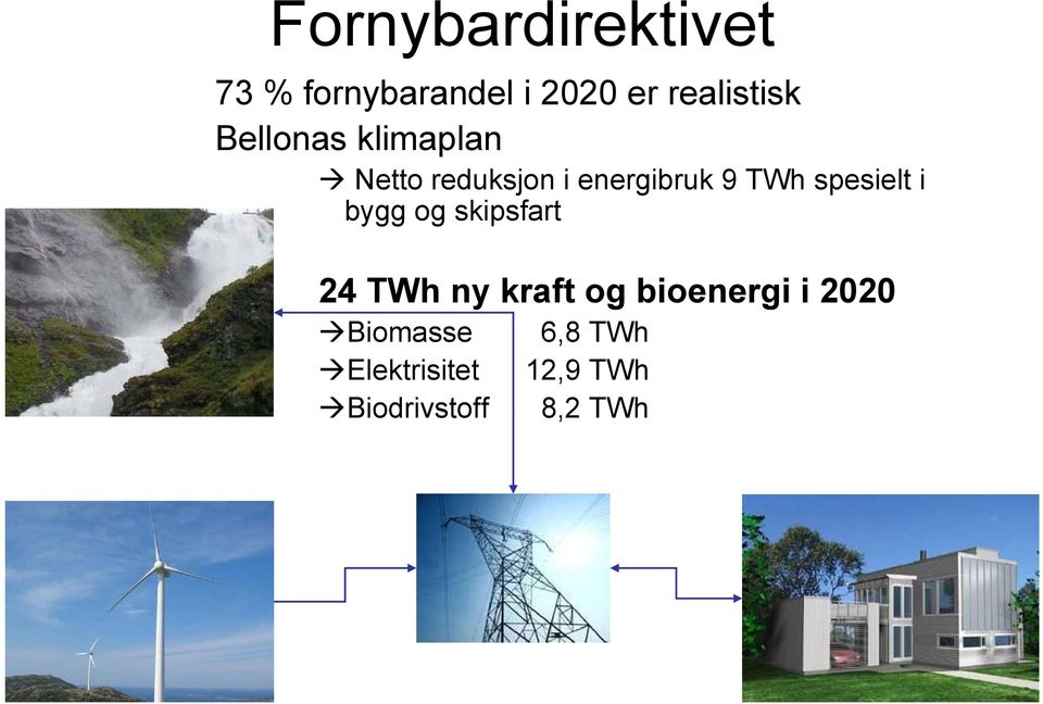 spesielt i bygg og skipsfart 24 TWh ny kraft og bioenergi i