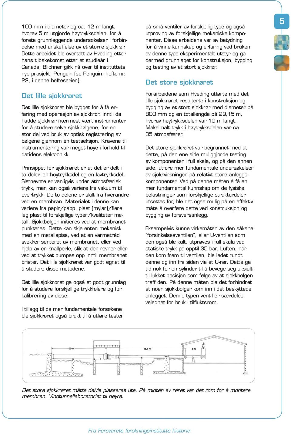 Det lille sjokkrøret Det lille sjokkrøret ble bygget for å få erfaring med operasjon av sjokkrør.