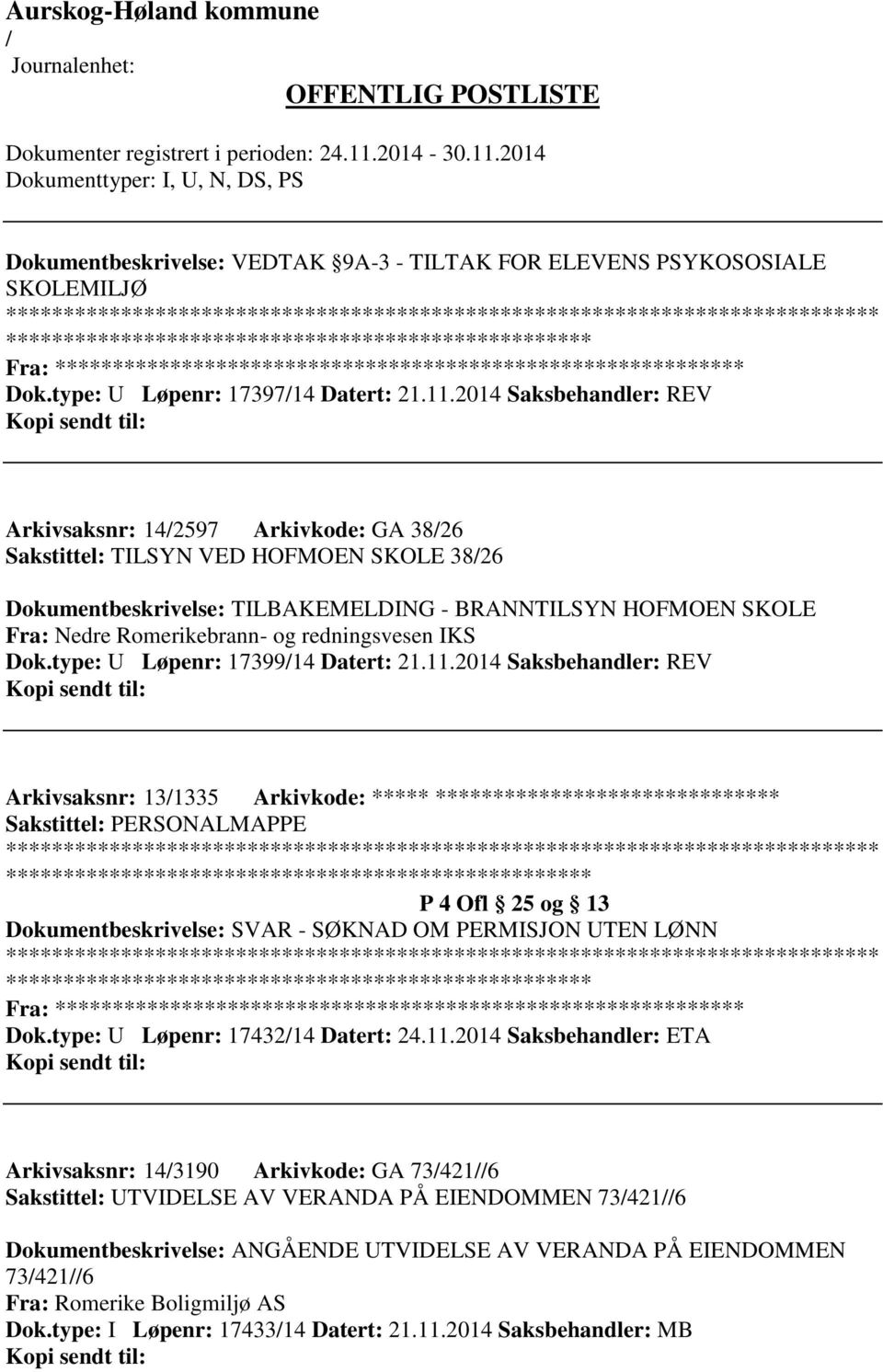 redningsvesen IKS Dok.type: U Løpenr: 1739914 Datert: 21.11.