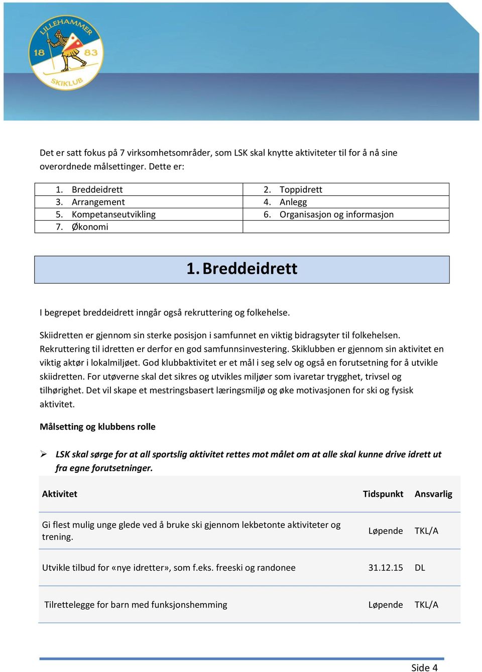 Skiidretten er gjennom sin sterke posisjon i samfunnet en viktig bidragsyter til folkehelsen. Rekruttering til idretten er derfor en god samfunnsinvestering.