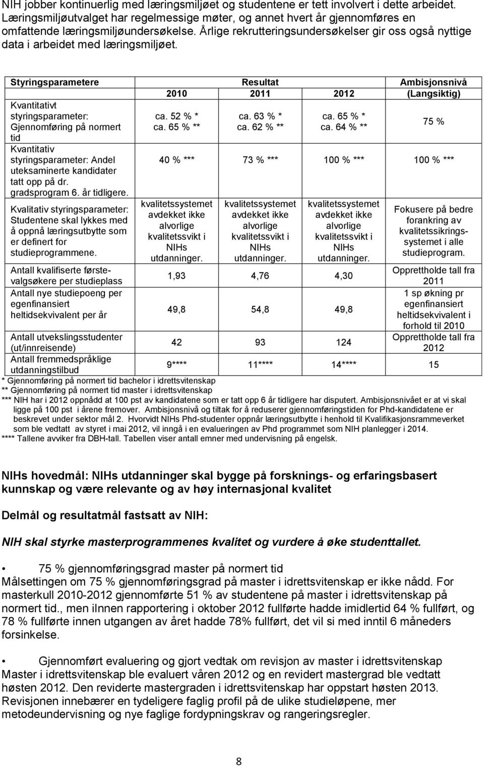 Årlige rekrutteringsundersøkelser gir oss også nyttige data i arbeidet med læringsmiljøet.