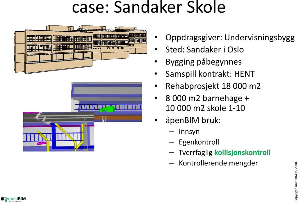 Rehabprosjekt 18 000 m2 8 000 m2 barnehage + 10 000 m2 skole 1 10