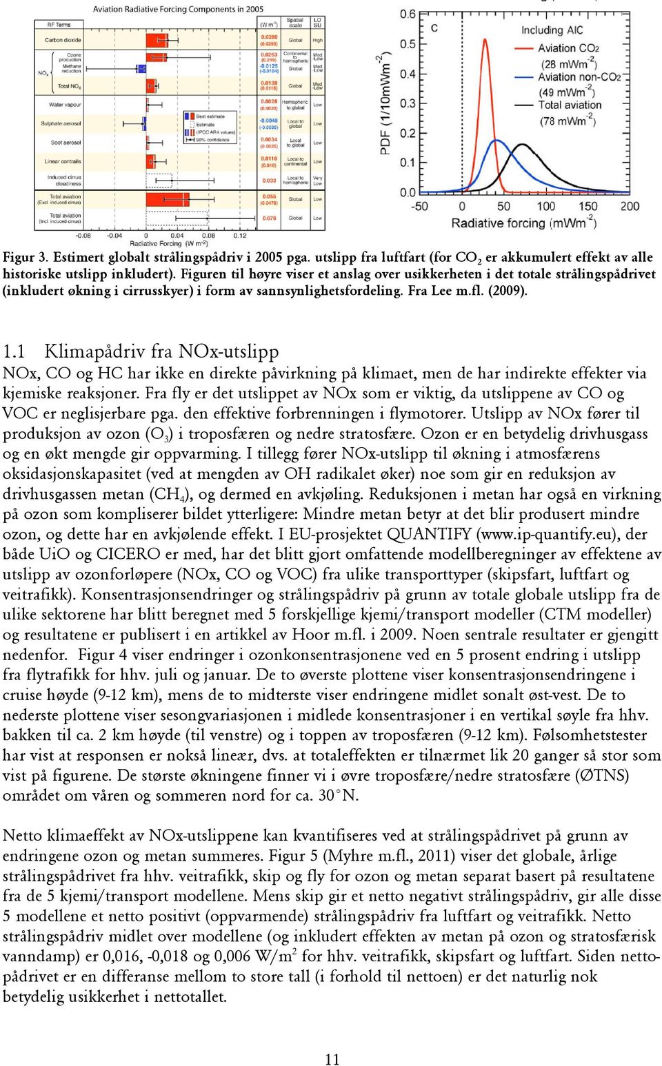 1 Klimapådriv fra NOx-utslipp NOx, CO og HC har ikke en direkte påvirkning på klimaet, men de har indirekte effekter via kjemiske reaksjoner.