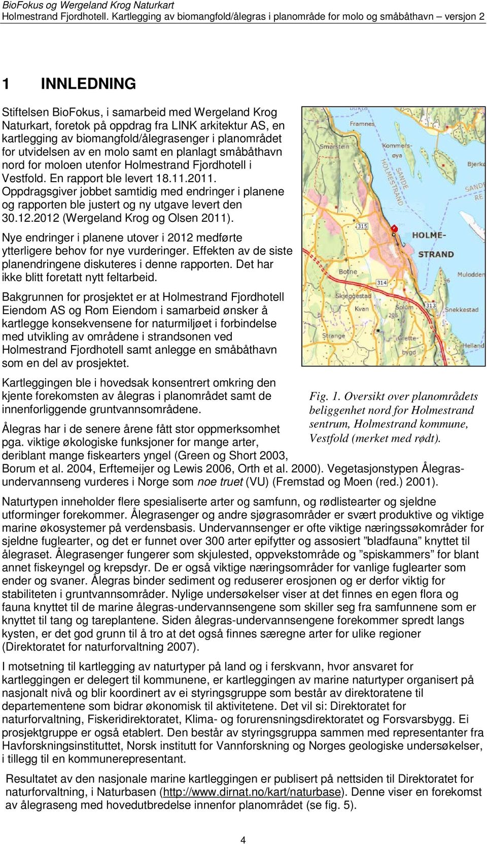 Oppdragsgiver jobbet samtidig med endringer i planene og rapporten ble justert og ny utgave levert den 30.12.2012 (Wergeland Krog og Olsen 2011).