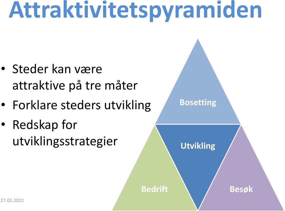 utvikling Redskap for utviklingsstrategier