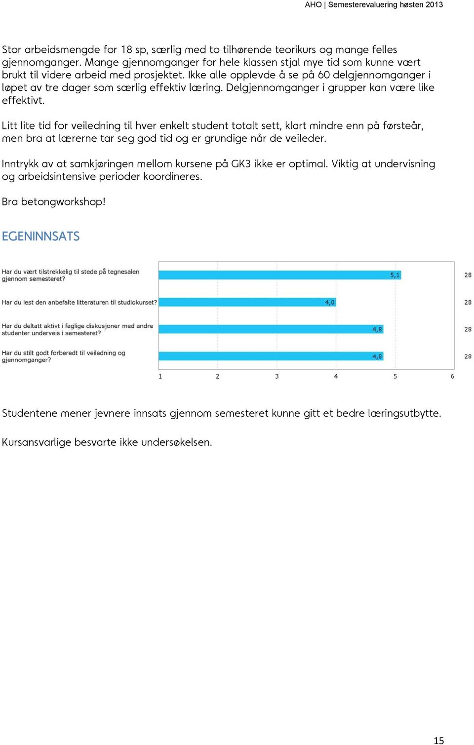 Ikke alle opplevde å se på 60 delgjennomganger i løpet av tre dager som særlig effektiv læring. Delgjennomganger i grupper kan være like effektivt.