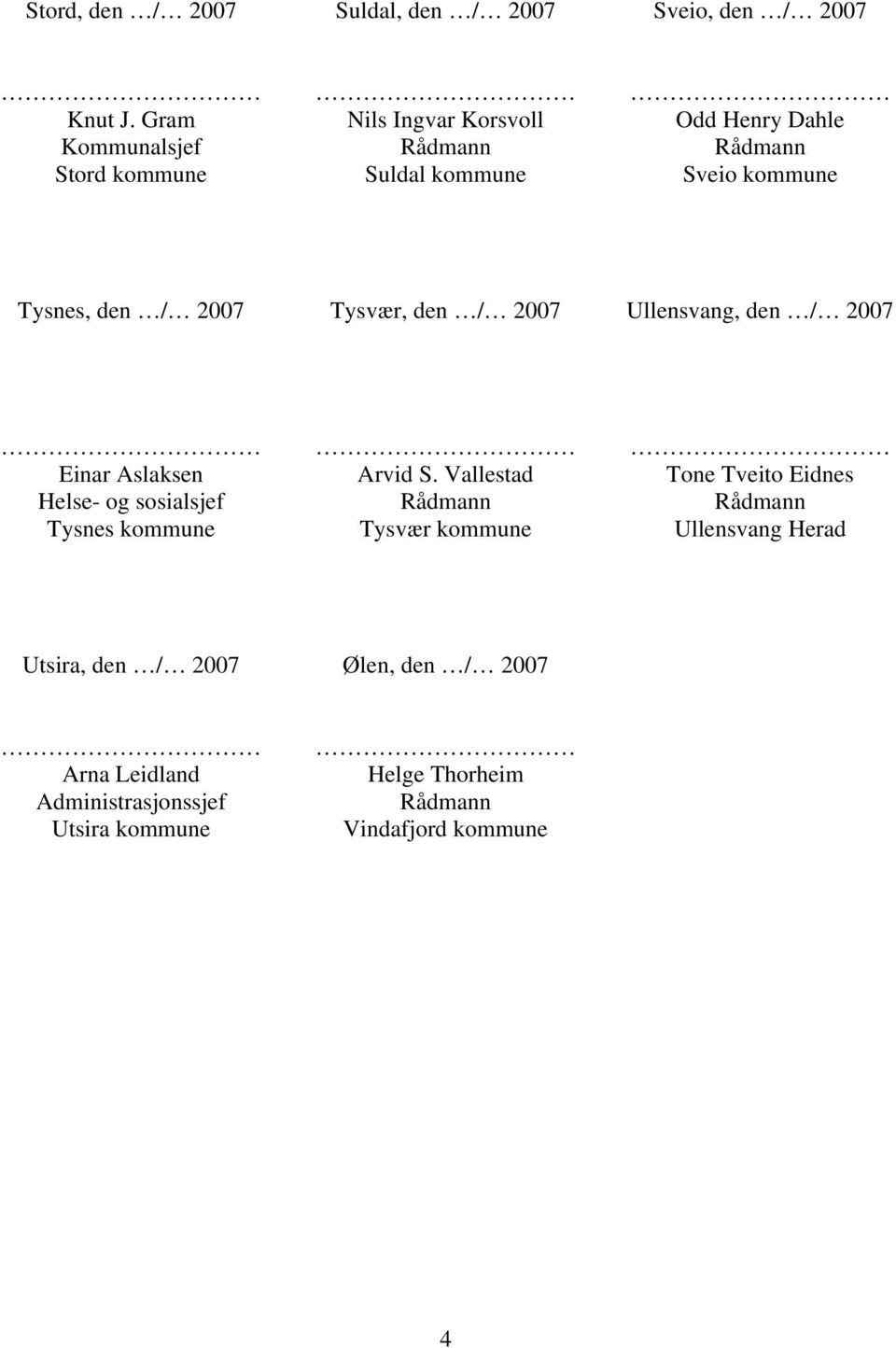 / 2007 Tysvær, den / 2007 Ullensvang, den / 2007 Einar Aslaksen Arvid S.