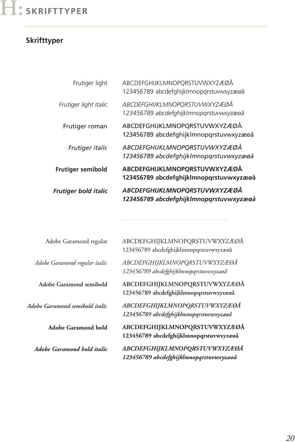 Garamond regular Adobe Garamond regular italic Adobe Garamond semibold