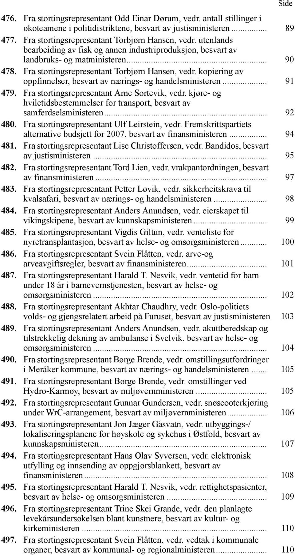 kopiering av oppfinnelser, besvart av nærings- og handelsministeren... 91 479. Fra stortingsrepresentant Arne Sortevik, vedr.