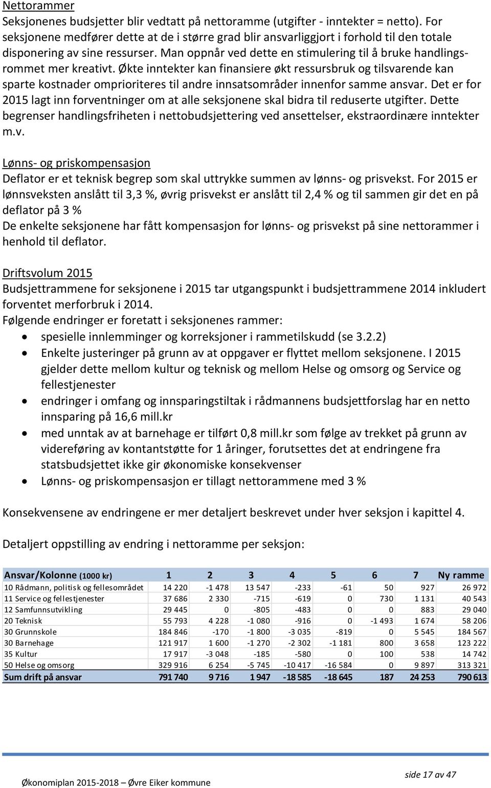 Man oppnår ved dette en stimulering til å bruke handlingsrommet mer kreativt.