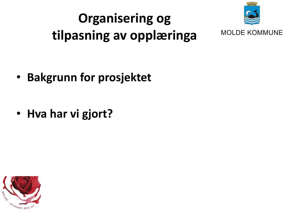 opplæringa Bakgrunn